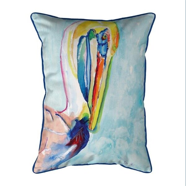 Betsy Drake Betsy Drake SN552 11 x 14 in. Pelican Head Small Indoor & Outdoor Pillow - SN552