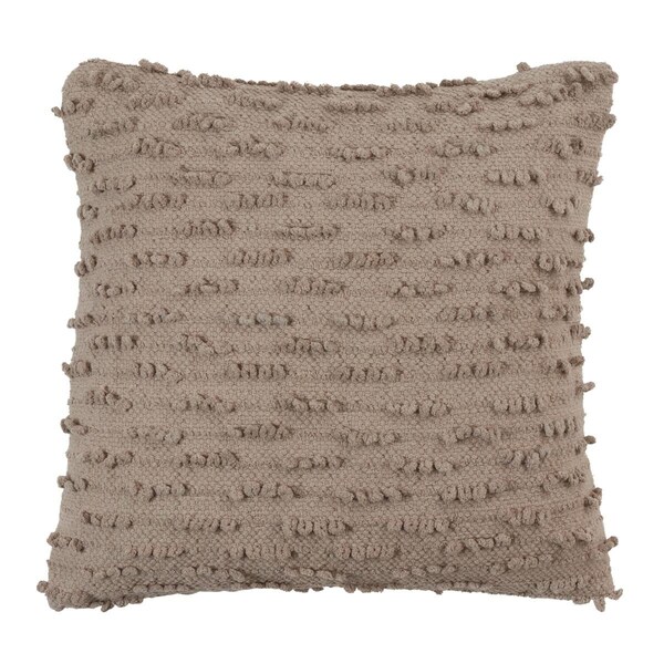 Rlm Distribution 20 in. Nubby Design Throw Pillow with Down Filling Gray - HO3204740