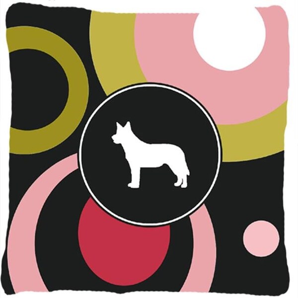 Carolines Treasures Carolines Treasures KJ1110PW1414 14 x 14 in. Australian Cattle Dog Decorative Fabric Pillow - KJ1110PW1414