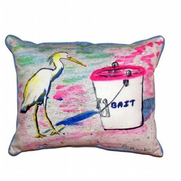Betsy Drake Betsy Drake HJ531 Hungry Egret Large Indoor & Outdoor Pillow - 16 x 20 in. - HJ531