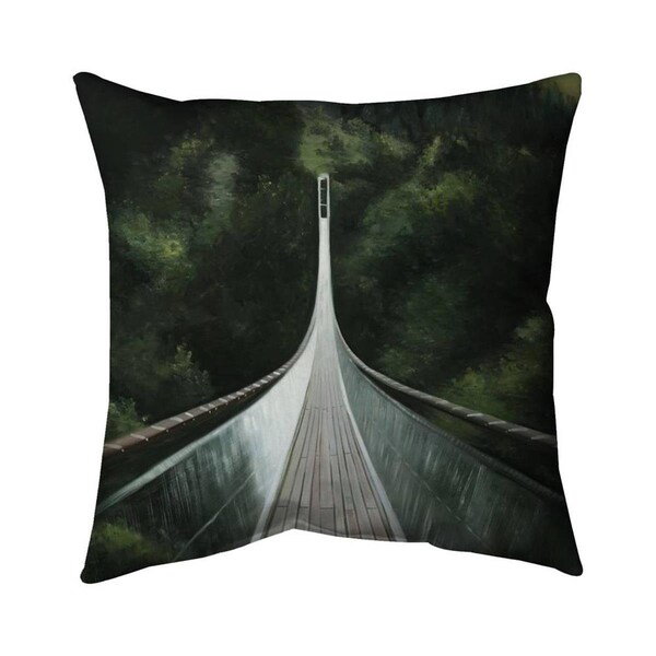Fondo 20 x 20 in. Steep Bridge-Double Sided Print Indoor Pillow - FO2798506