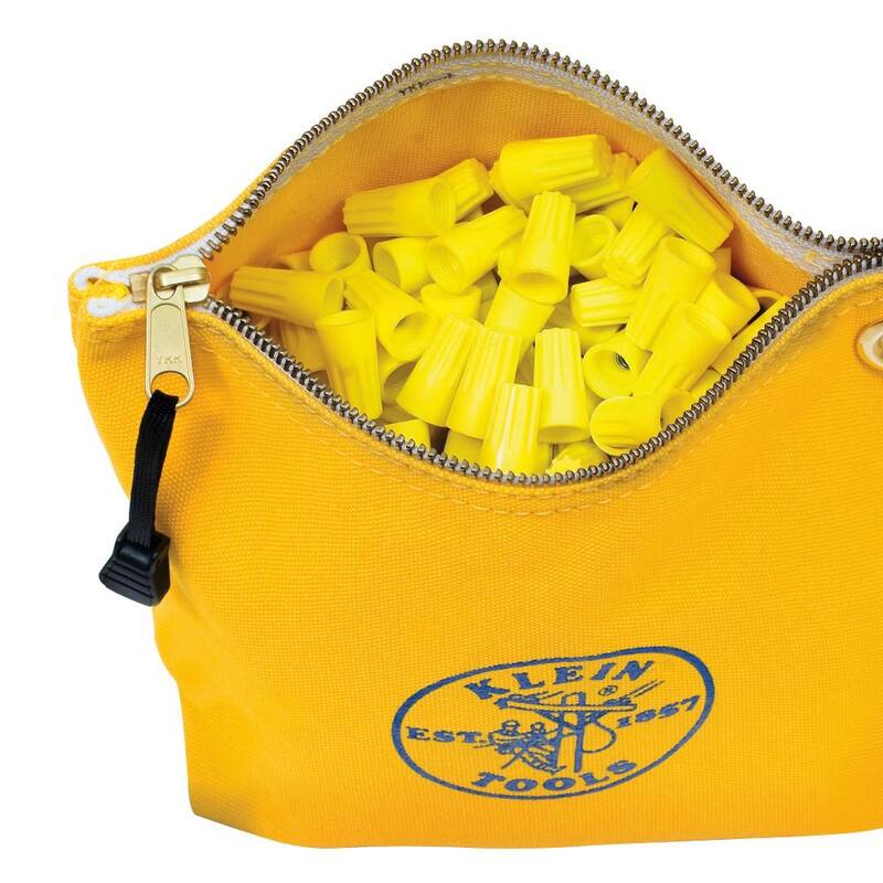 Klein Tools 10 in. Consumables Yellow Canvas Zipper Bag - 5539YEL