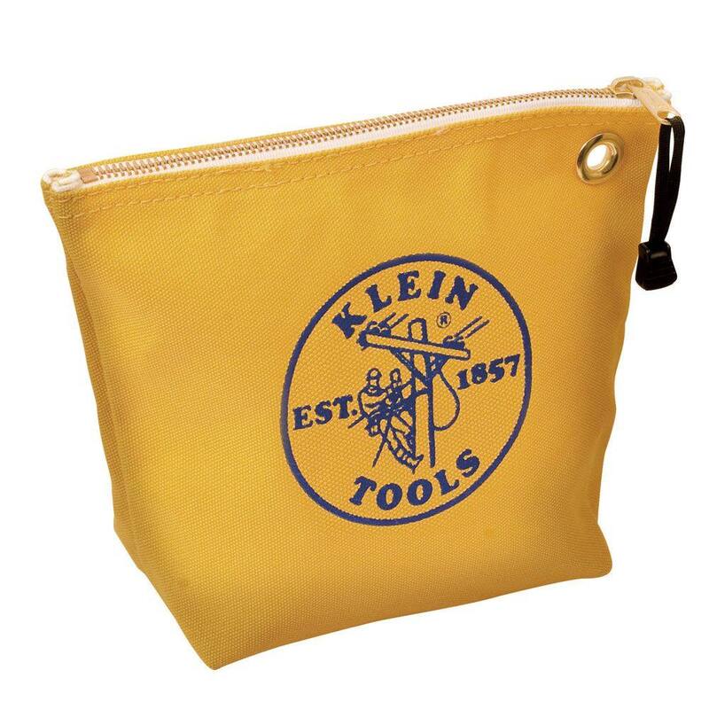 Klein Tools 10 in. Consumables Yellow Canvas Zipper Bag - 5539YEL