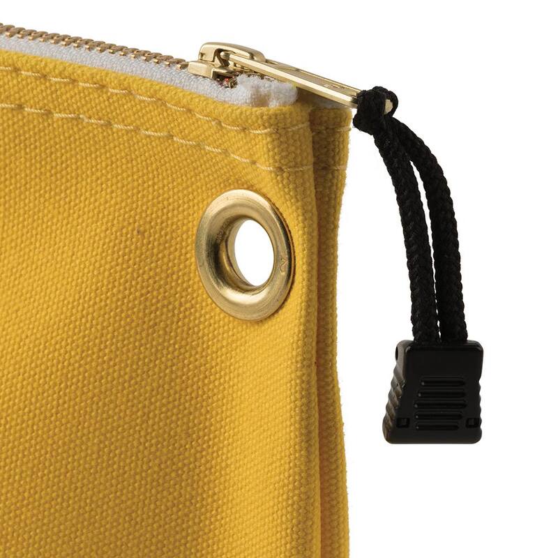 Klein Tools 10 in. Consumables Yellow Canvas Zipper Bag - 5539YEL