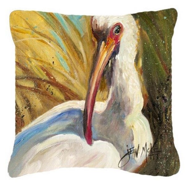 Carolines Treasures Carolines Treasures JMK1222PW1818 White Ibis Canvas Fabric Decorative Pillow - JMK1222PW1818