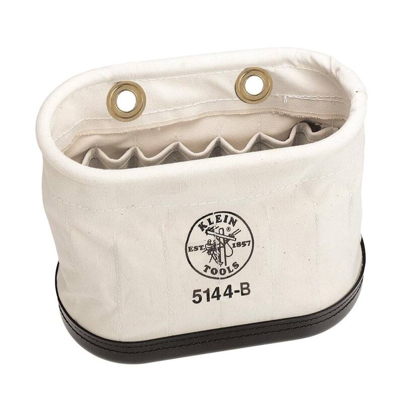 Klein Tools Canvas Bucket, 15 Interior Pocket Aerial Oval Bucket - 5144B