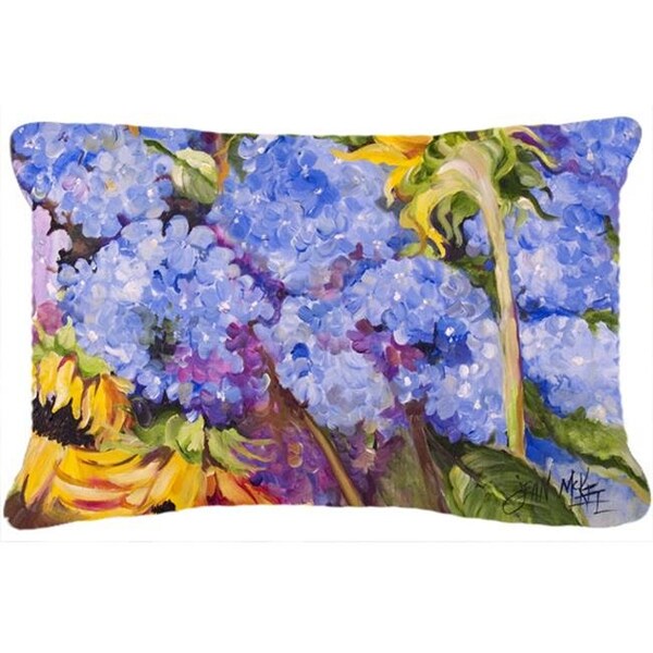 Carolines Treasures Carolines Treasures JMK1119PW1216 Hydrangeas And Sunflowers Canvas Fabric Decorative Pillow - JMK1119PW1216
