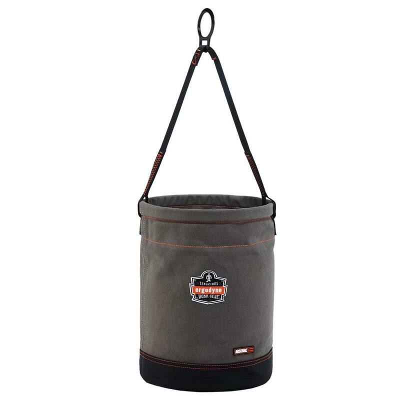 Ergodyne Arsenal 12.5 in. Tool Bucket with D-Rings, Gray Canvas - 5960