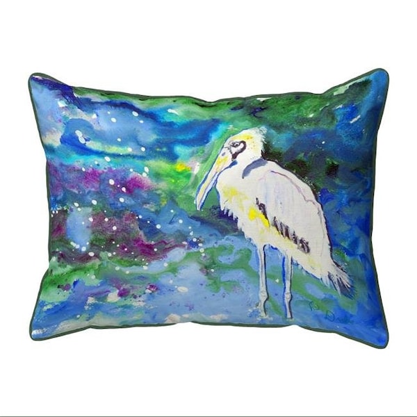 Betsy Drake Betsy Drake SN709 11 x 14 in. Fall Wood Stork Small Indoor & Outdoor Pillow - SN709