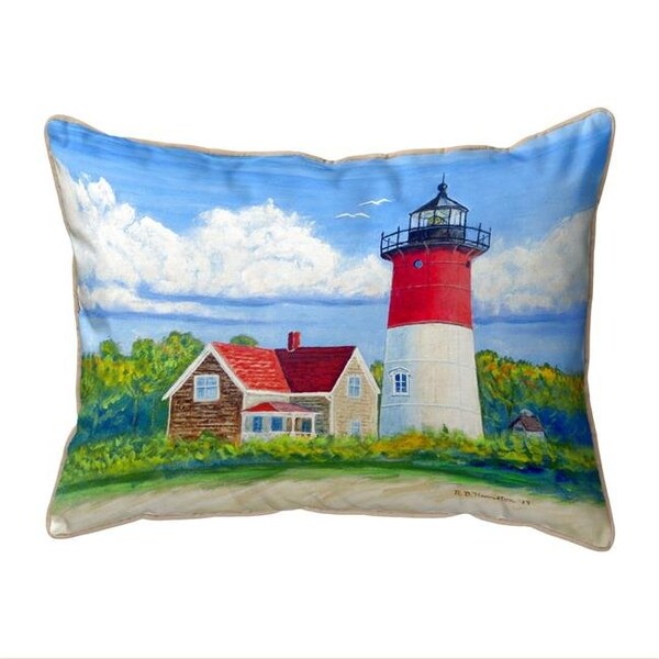 Betsy Drake Betsy Drake SN1120 11 x 14 in. Nauset Lighthouse; Cape Cod; MA Small Indoor & Outdoor Pillow - SN1120