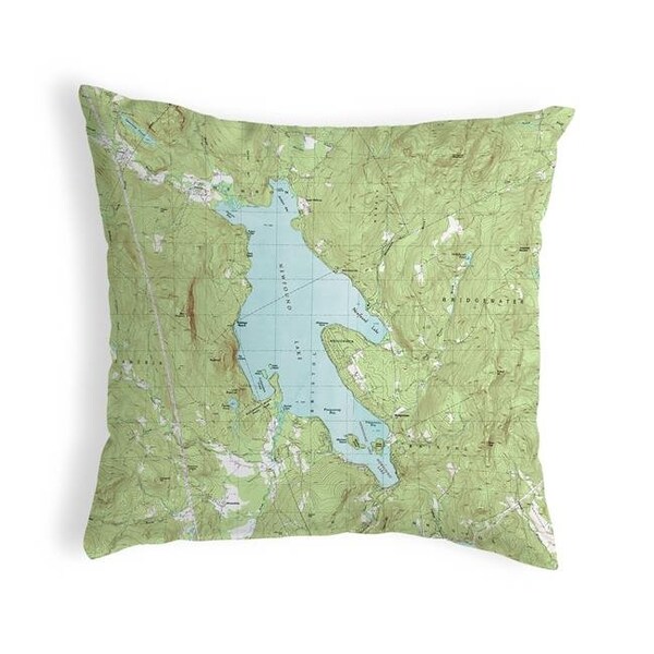 Betsy Drake Betsy Drake KS794 12 x 12 in. Newfound Lake; NH Nautical Map Non-Corded Indoor & Outdoor Pillow - KS794