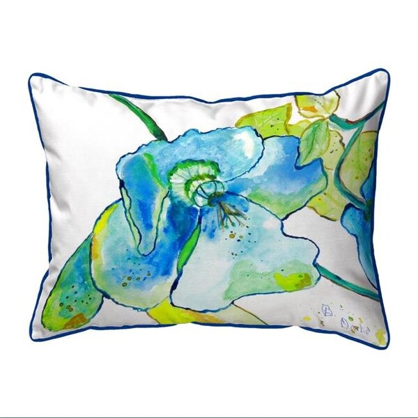 Betsy Drake Betsy Drake ZP1115 20 x 24 in. Blue Hibiscus Extra Large Zippered Indoor & Outdoor Pillow - ZP1115