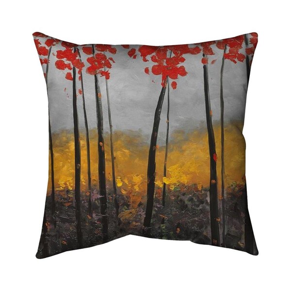 Begin Home Decor 20 x 20 in. Abstract Autumn Trees-Double Sided Print Indoor Pillow - 5541-2020-LA111