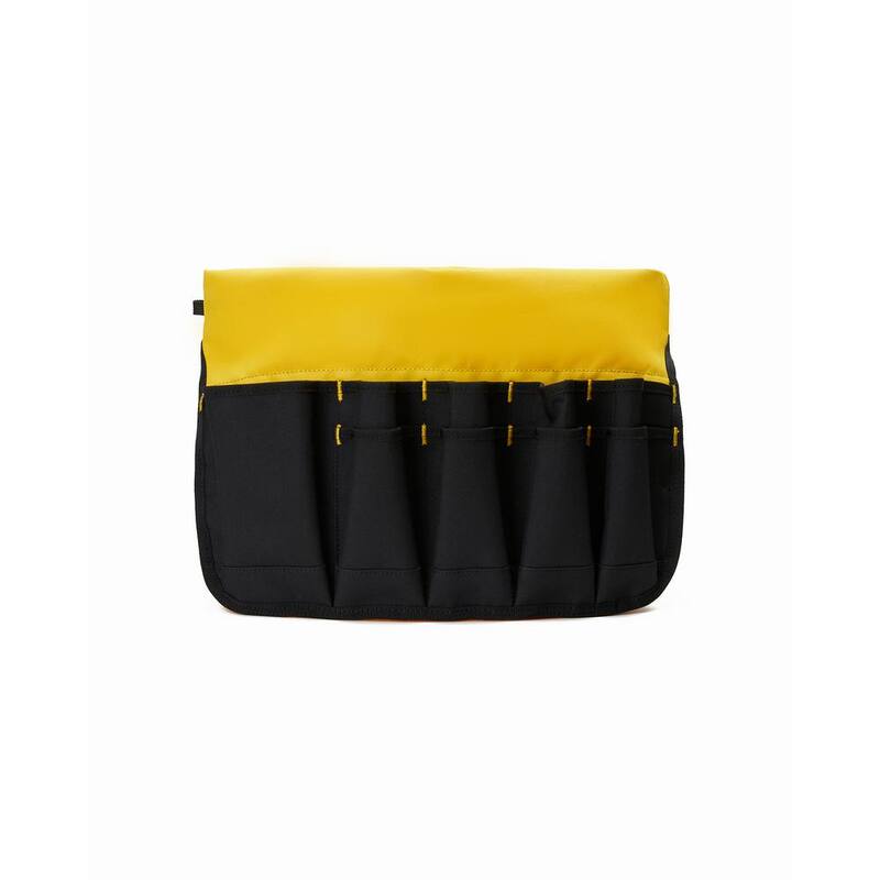 CAT Tool storage, 18 in., 26 pockets , Black and yellow, 600-D Polyester ,Bucket Organizer, Fits most 5 Gal. buckets - 84704