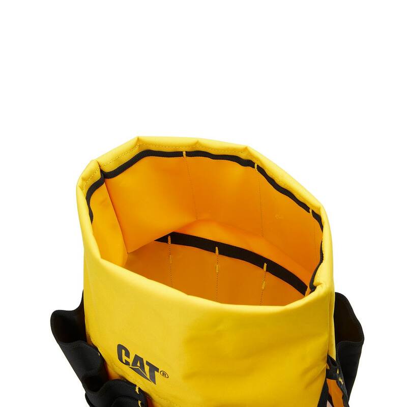 CAT Tool storage, 18 in., 26 pockets , Black and yellow, 600-D Polyester ,Bucket Organizer, Fits most 5 Gal. buckets - 84704
