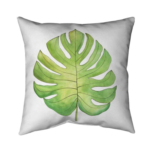 Begin Home Decor 26 x 26 in. Tropical Leaf-Double Sided Print Indoor Pillow - 5541-2626-FL217