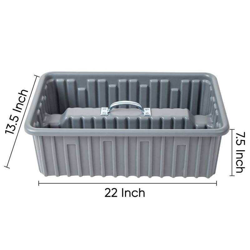 AMERICAN BUILT PRO Professional Grade 22 in. Gray Polyethylene Saddle Tray with 6-Dividers and Lid - T1065P1