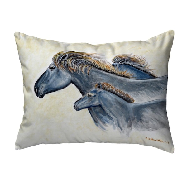 Betsy Drake Betsy Drake NC1019 16 x 20 in. Wild Horses Non-Corded Indoor & Outdoor Pillow - NC1019
