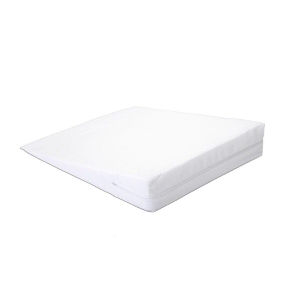 Hermell Products Bed Wedge with White Polycotton Zippered Cover - FW4050