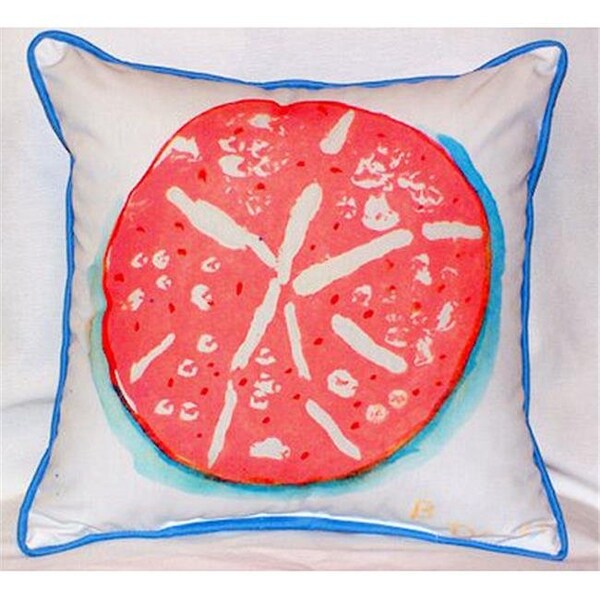 Betsy Drake Betsy Drake HJ092 Coral Sand Dollar Large Indoor-Outdoor Pillow 18 in. x 18 in. - HJ092