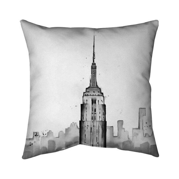 Begin Home Decor 26 x 26 in. Empire State Building-Double Sided Print Indoor Pillow - 5541-2626-CI360