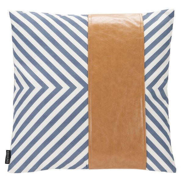 Safavieh Endra Decorative Pillow Navy & White - PLS7157A-1818