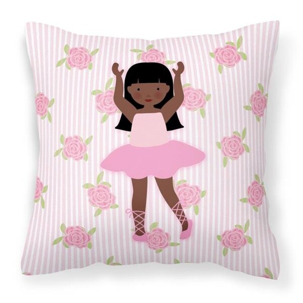 Carolines Treasures Carolines Treasures BB5180PW1818 Ballerina African American Long Hair Fabric Decorative Pillow - 18 x 3 x 18 in. - BB5180PW1818