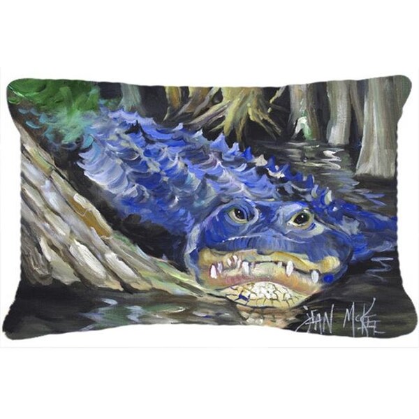 Carolines Treasures Carolines Treasures JMK1135PW1216 Blue Alligator Canvas Fabric Decorative Pillow - JMK1135PW1216