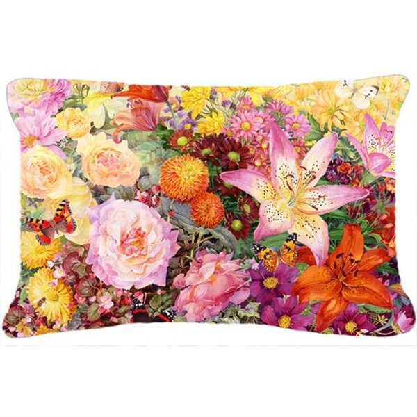 Carolines Treasures Carolines Treasures SASE0955PW1216 Autumn Floral by Anne Searle Fabric Decorative Pillow - SASE0955PW1216