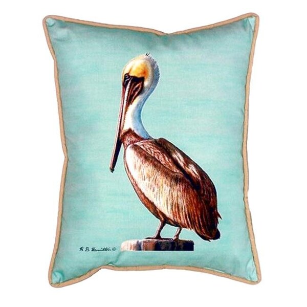 Betsy Drake Betsy Drake HJ035C 16 x 20 in. Pelican Teal Large Indoor & Outdoor Pillow - HJ035C