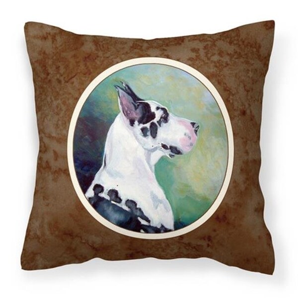 Carolines Treasures Carolines Treasures 7278PW1414 Harlequin Great Dane Fabric Decorative Pillow - 7278PW1414