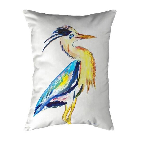 Betsy Drake Betsy Drake KS328 11 x 14 in. Vertical Blue Heron Small No-Cord Pillow - KS328