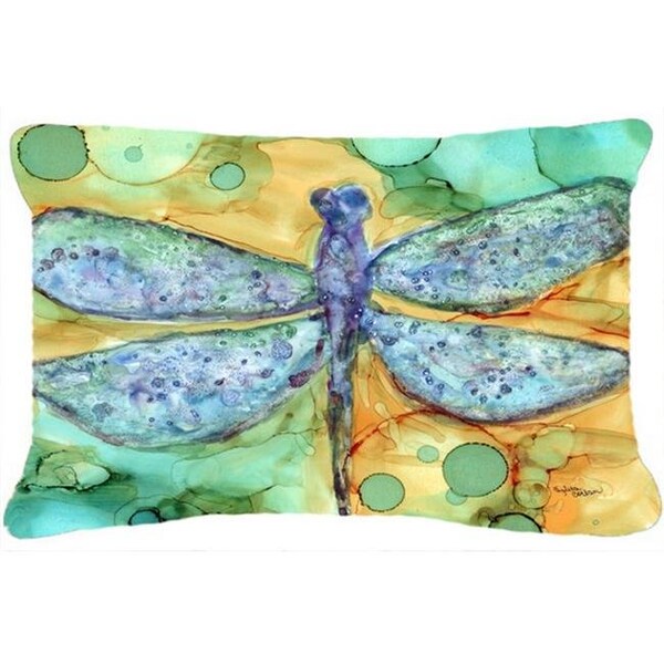 Carolines Treasures Carolines Treasures 8967PW1216 Abstract Dragonfly Fabric Decorative Pillow - 8967PW1216