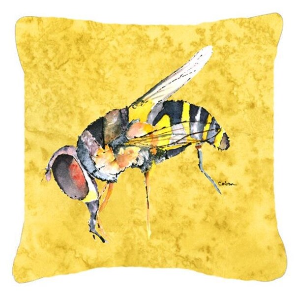 Carolines Treasures Carolines Treasures 8851PW1818 18 x 18 in. Bee On Yellow Indoor & Outdoor Fabric Decorative Pillow - 8851PW1818