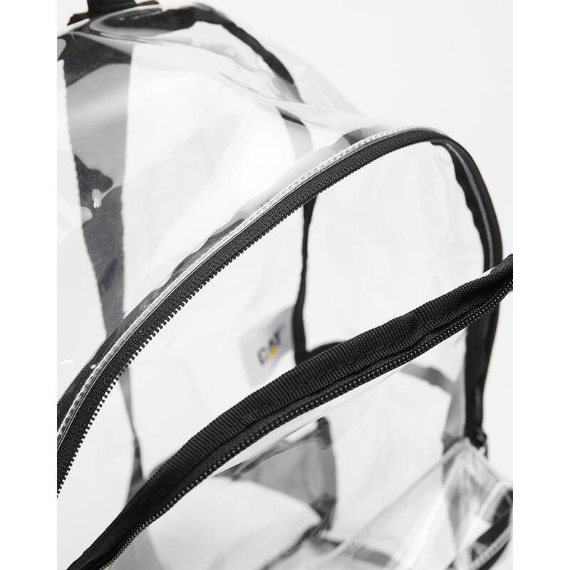 CAT Soft bag , 10 in., 2 pockets, Transparency,100% clear PVC , Backpack, Large capacity ample storage space, Easy clean - 84728