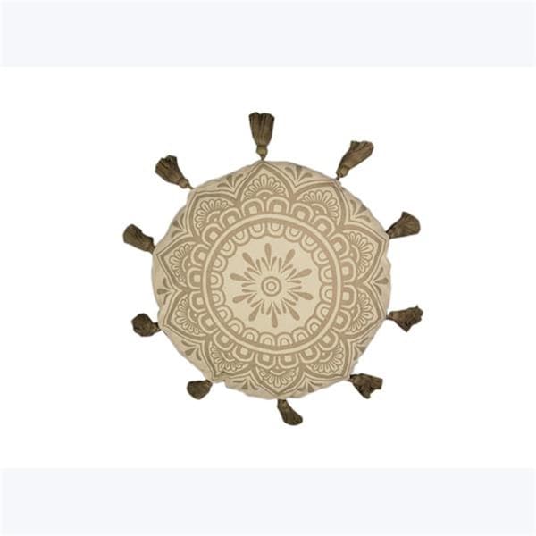 Youngs Round Pillow with Tassels - 10715