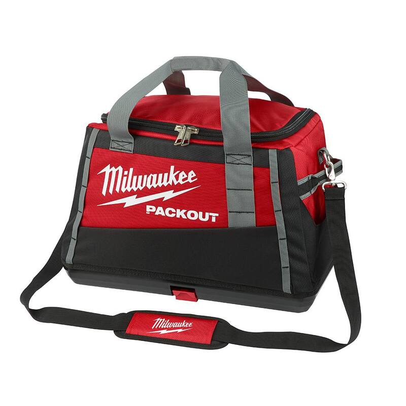 Milwaukee 20 in. PACKOUT Tool Bag and SHOCKWAVE Impact Duty Alloy Steel Screw Driver Bit Set with PACKOUT Case (100-Piece) - 48-22-8322-48-32-4082