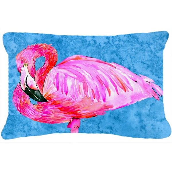 Carolines Treasures Carolines Treasures 8686PW1216 Flamingo Indoor & Outdoor Fabric Decorative Pillow - 8686PW1216