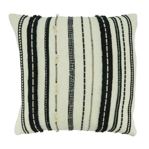Rlm Distribution 18 in. Cord Applique Throw Pillow with Poly Filling - HO3749478