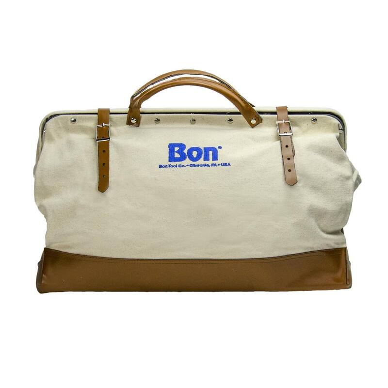 Bon Tool 24 in. Canvas Tool Bag with Leather Bottom - 11-126