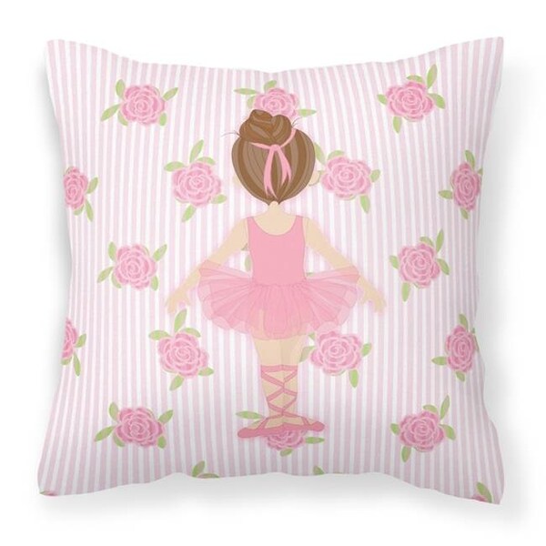 Carolines Treasures Carolines Treasures BB5176PW1818 Ballerina Brunette Back Pose Fabric Decorative Pillow - 18 x 3 x 18 in. - BB5176PW1818