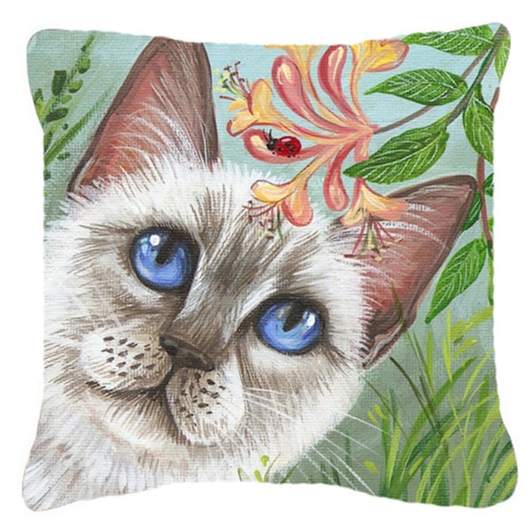 Jensendistributionservices White Cat Saphire Eyes Canvas Decorative Pillow - MI2557606