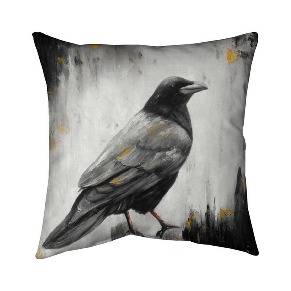 Begin Home Decor 20 x 20 in. Crow Bird-Double Sided Print Indoor Pillow - 5541-2020-AN292