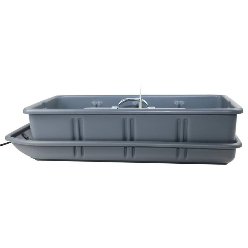 AMERICAN BUILT PRO Professional Grade 29 in. Gray Polyethylene Tote Tray with 6-Dividers and Dirt Rider Tool Sled - T1075DRTT
