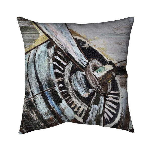 Begin Home Decor 20 x 20 in. Airplane Propeller-Double Sided Print Indoor Pillow - 5541-2020-TR1
