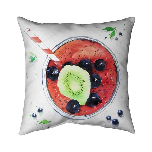 Begin Home Decor 20 x 20 in. Berry Smoothies-Double Sided Print Indoor Pillow - 5541-2020-GA108
