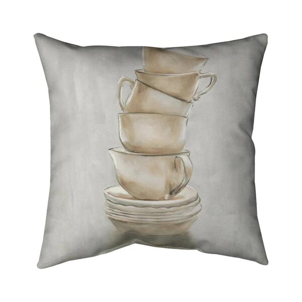 Fondo 26 x 26 in. Coffee Mugs-Double Sided Print Indoor Pillow - FO2797855