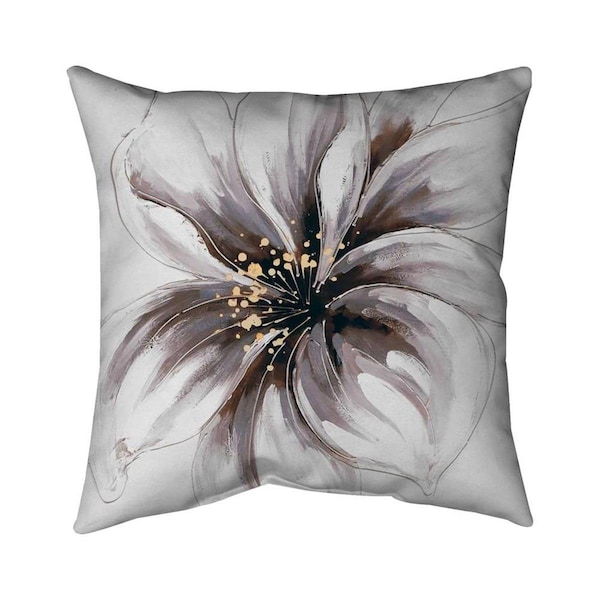 Begin Home Decor 26 x 26 in. Purple Orchid-Double Sided Print Indoor Pillow - 5541-2626-FL78