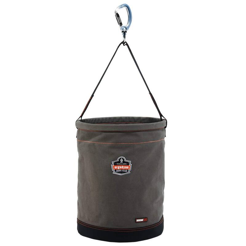 Ergodyne Arsenal 16 in. Tool Bucket w D-Ring, Gray Canvas - 5945
