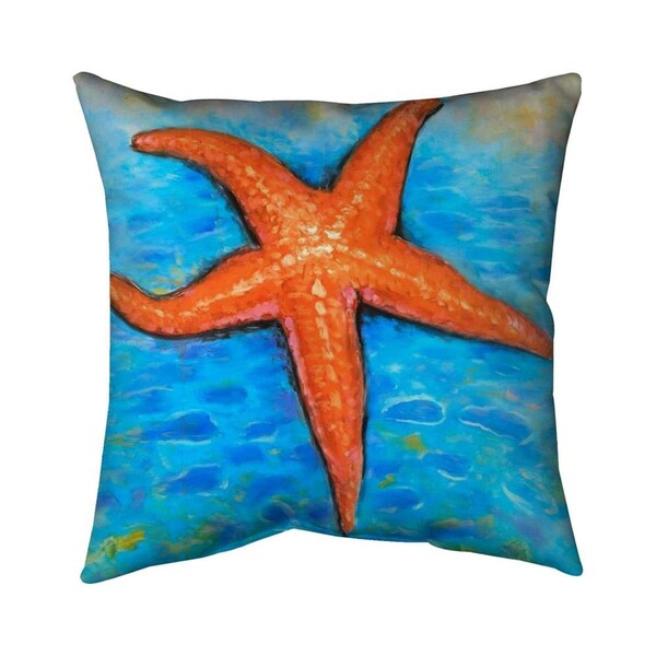 Fondo 26 x 26 in. Starfish in the Sea-Double Sided Print Indoor Pillow - FO2772466